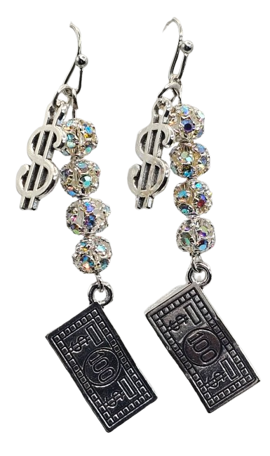 Bling Bling $ Bill Earrings