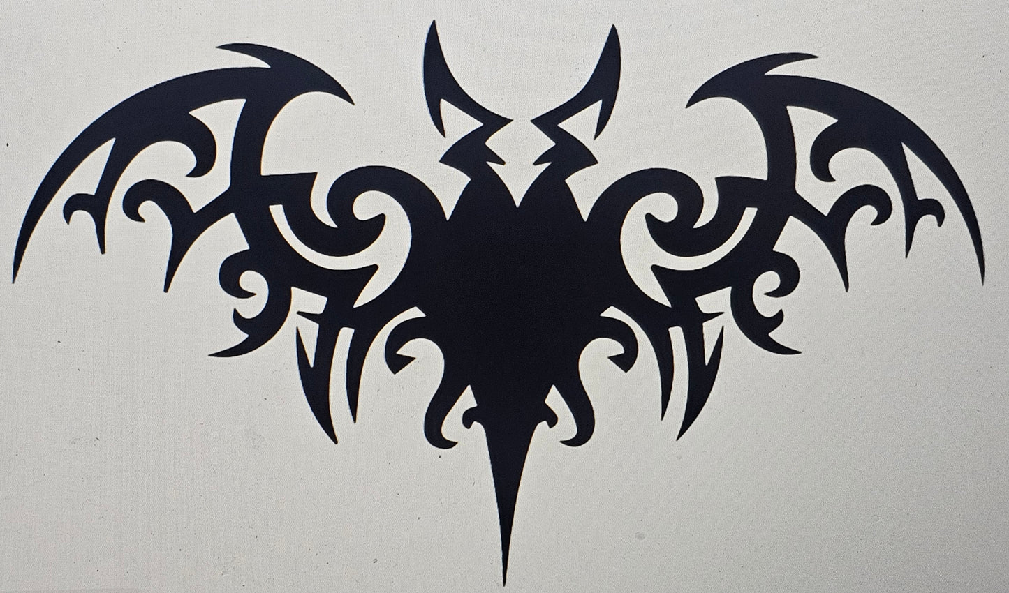 White Tribal Bat Waterproof Decal