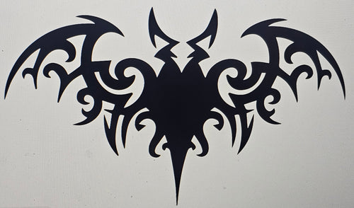 White Tribal Bat Waterproof Decal