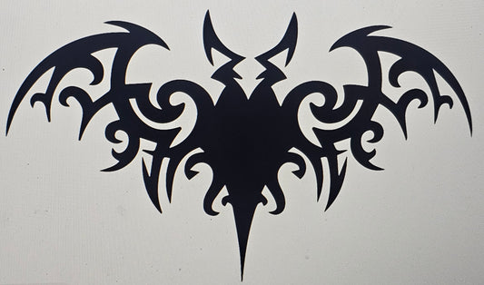 White Tribal Bat Waterproof Decal