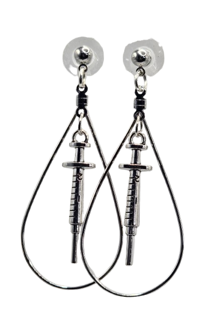 Syringe Drop Earrings