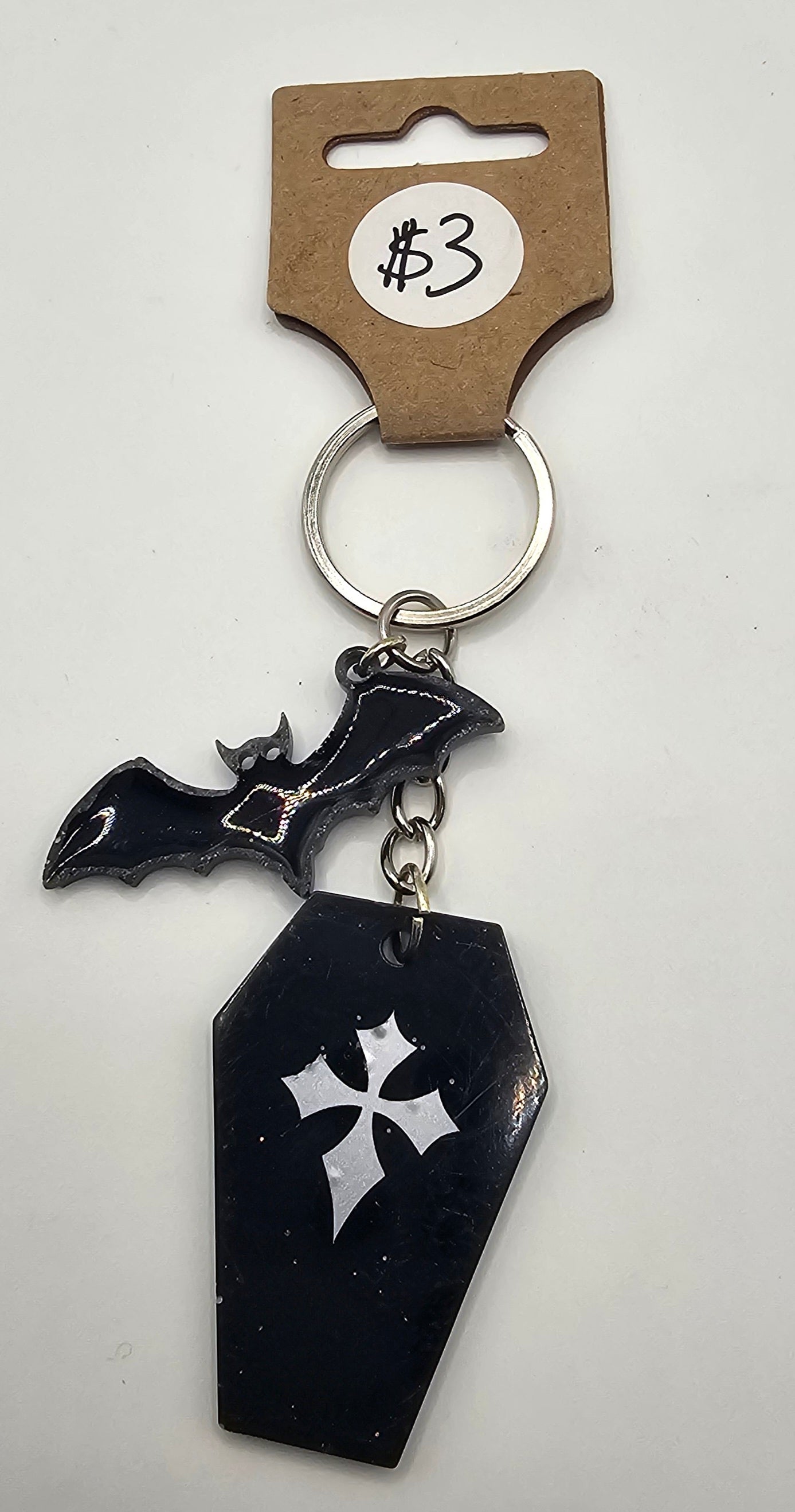 Coffin Bat Resin Keychain