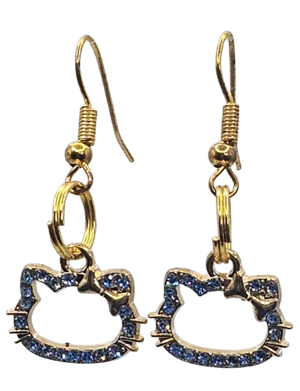 Simple Hello Kitty Rhinestone Earrings