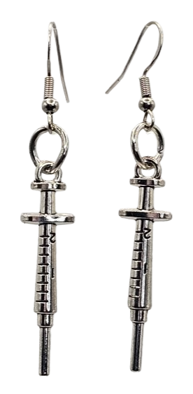 Syringe Regular Fishook Style Earrings