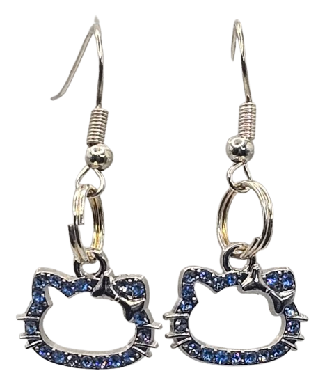 Simple Hello Kitty Rhinestone Earrings