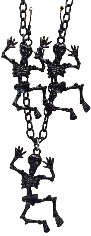 (18 inch) Skeleton Earring/Necklace Set (Different Styles)