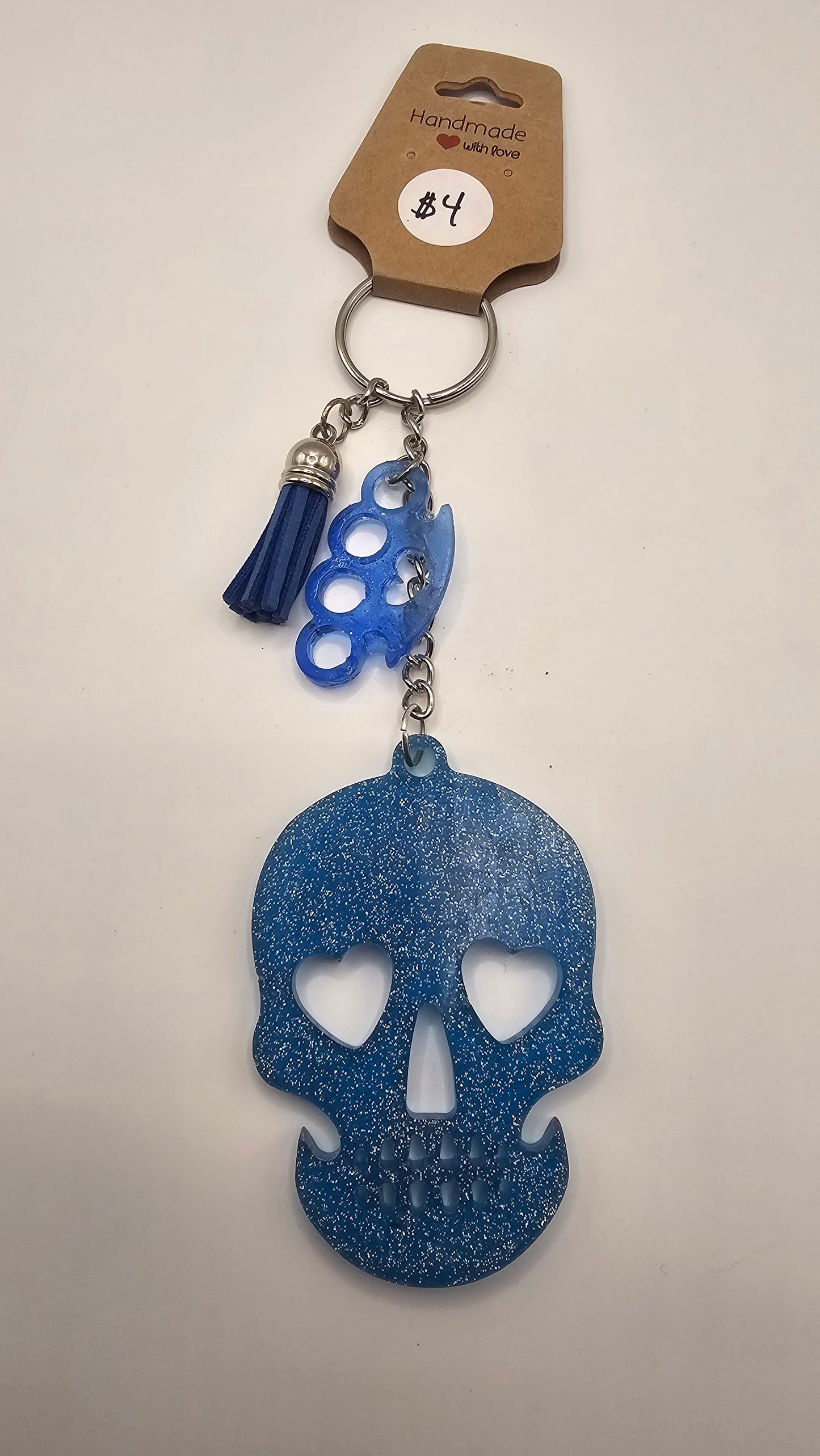 Resin Skull Head Keychains