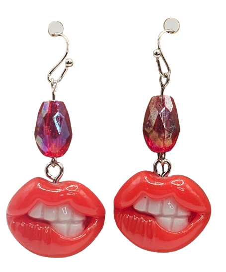 Biting Lip Style Earrings