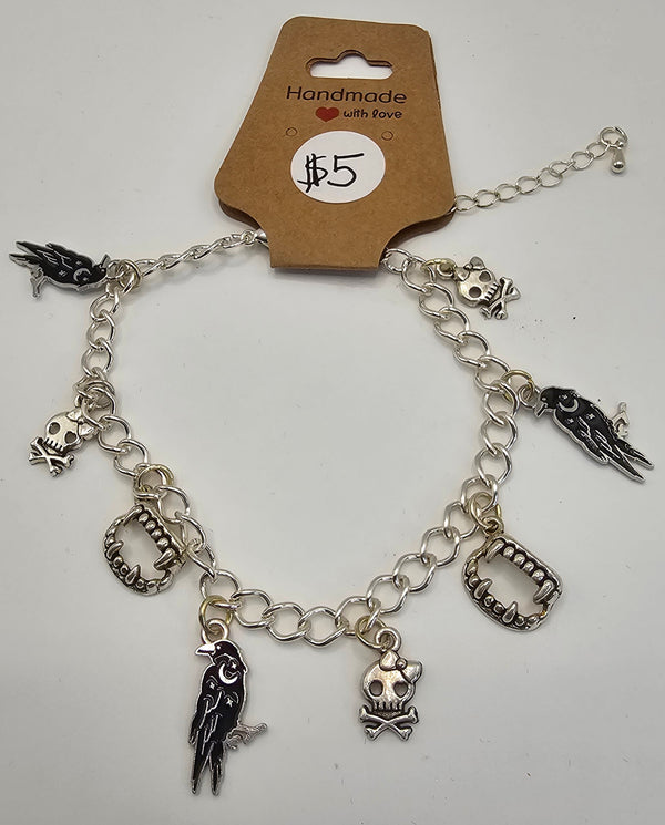 Gothic Adjustable Charm Bracelet