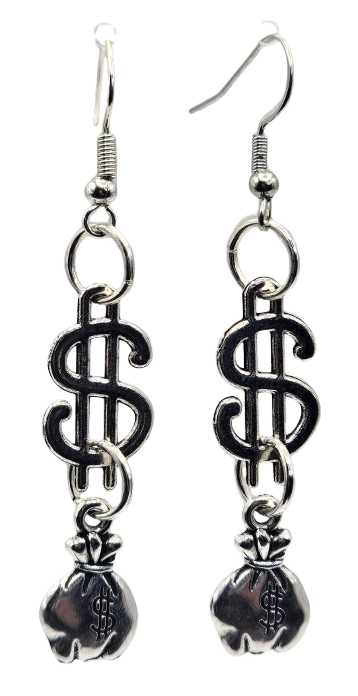 $$ Bagz Drop Earrings