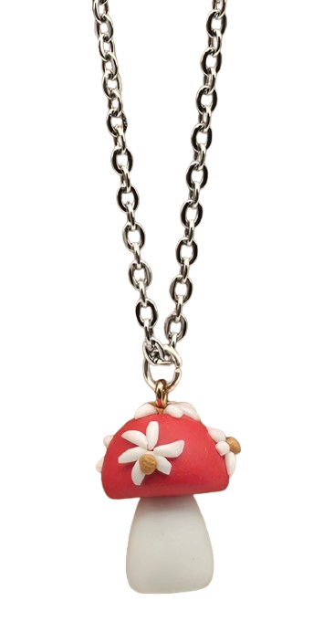 3D Flower Mushroom Necklace