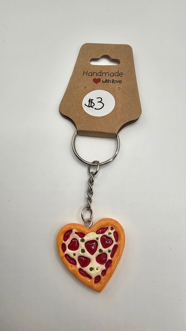 Pizza Love Keychain