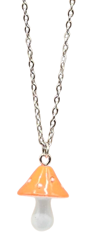 3D Mushroom Necklace on Simple Chain
