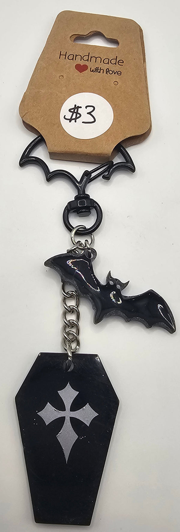 Coffin Bat Resin Keychain