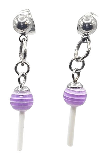 Simple Lollipop Style Stud Earrings
