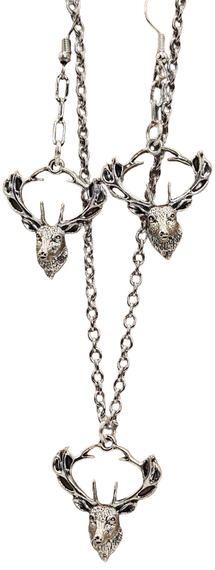 Deer Head Earring/Necklace Sets