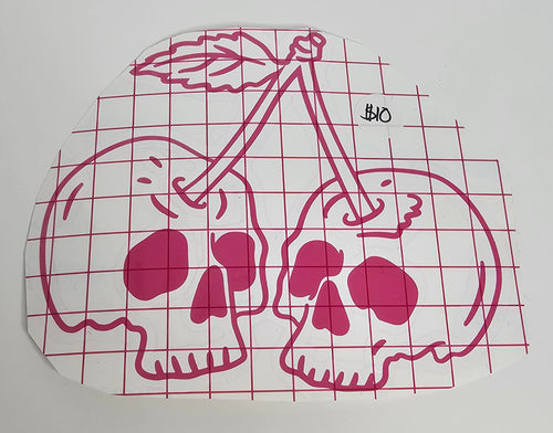 Cherry Skull Waterproof Decal