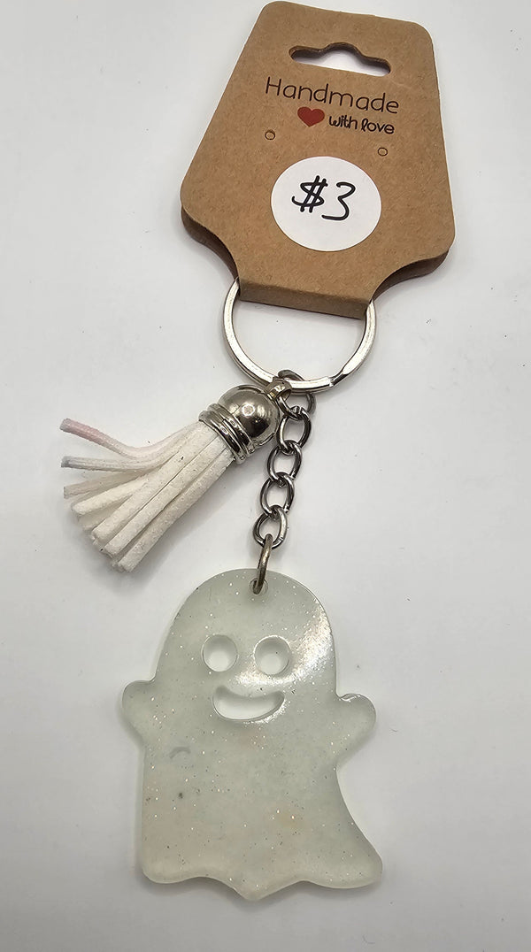 Glow Resin Ghost Keychain