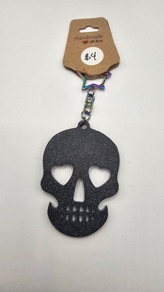 Resin Skull Head Keychains