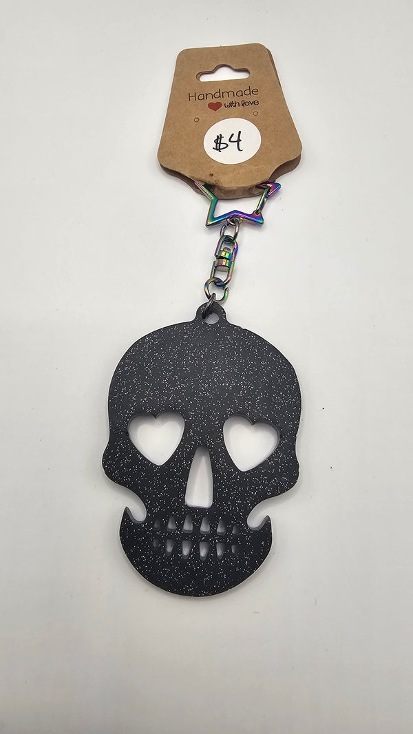 Resin Skull Head Keychains