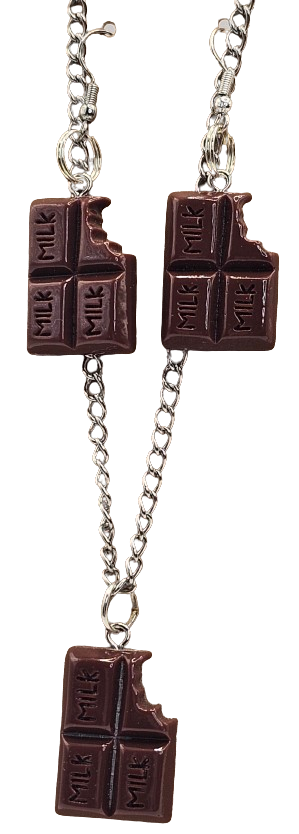 Bitten Chocolate Earring/Necklace Set