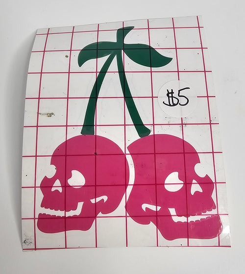 Small Cherry Skull Waterproof Decal