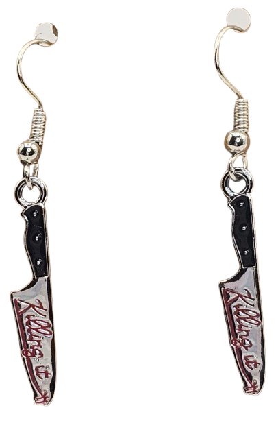 Small Knife "Killing It" Earrings