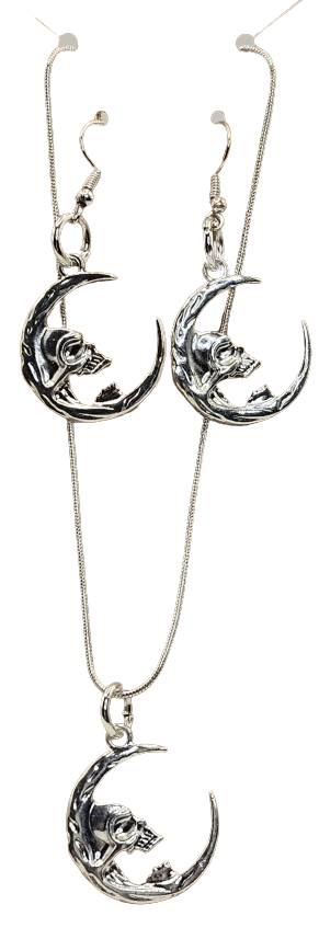 Skull Moons Earring/Necklace Set