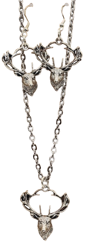 Deer Head Earring/Necklace Sets