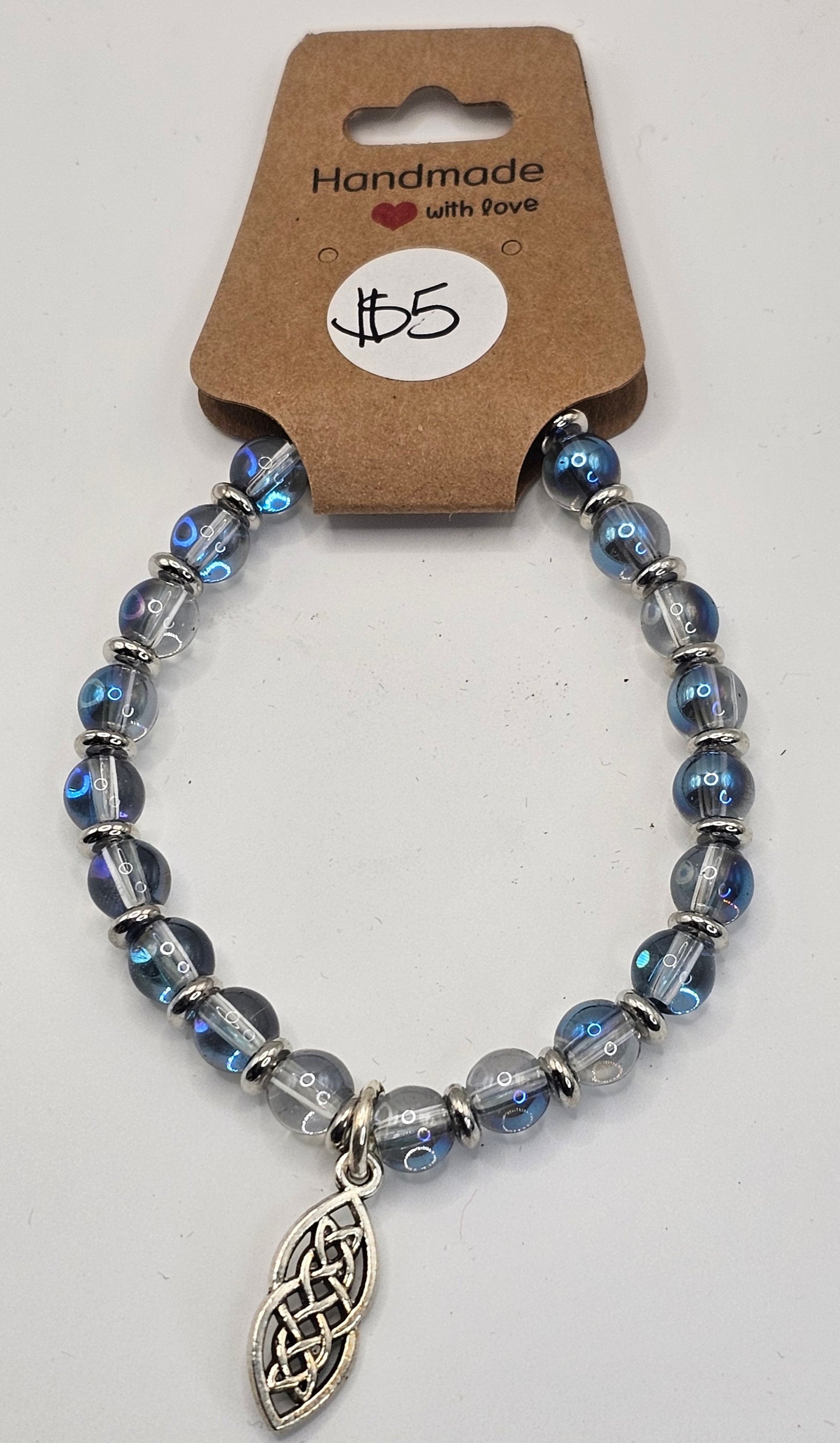 Glass Bead Tribal Charm Bracelet