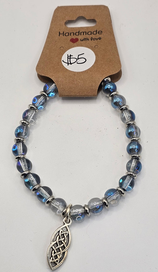 Glass Bead Tribal Charm Bracelet