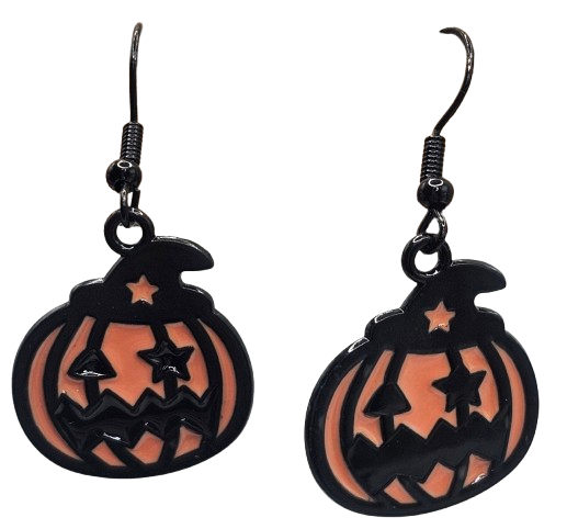 Cute Halloween Pumpkin Witch Earrings