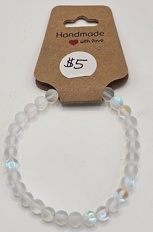 Iridescent Glass Beaded Bracelet