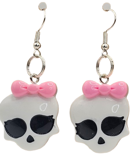 Cute Bow Skull Earrings