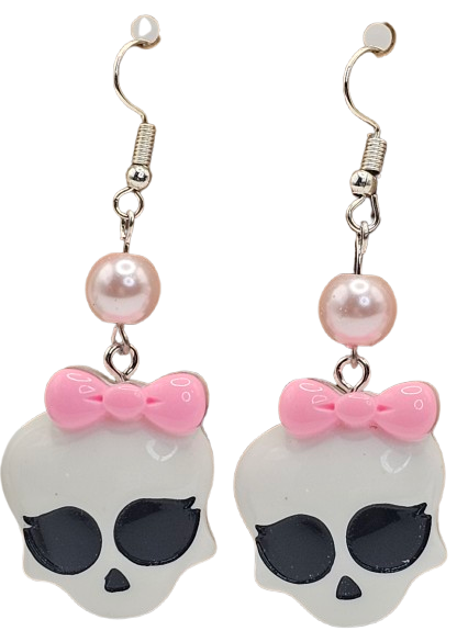 Cute Bow Skull Earrings
