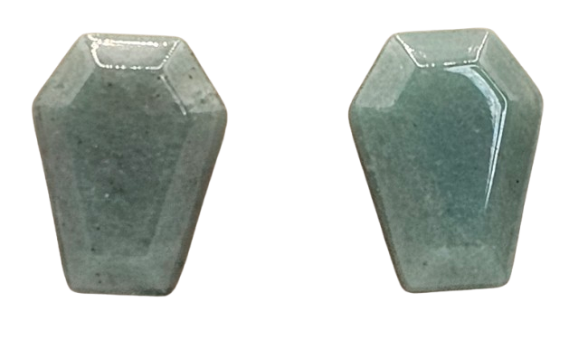 Natural Stone Coffin Shaped Earrings