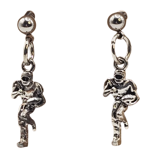 Running Football Player Earrings