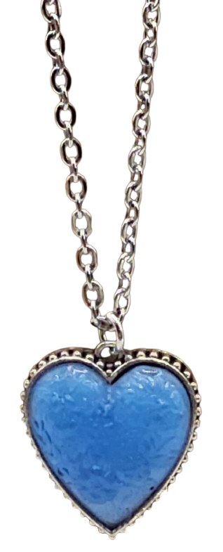 Blue Stone Heart Shaped Necklace