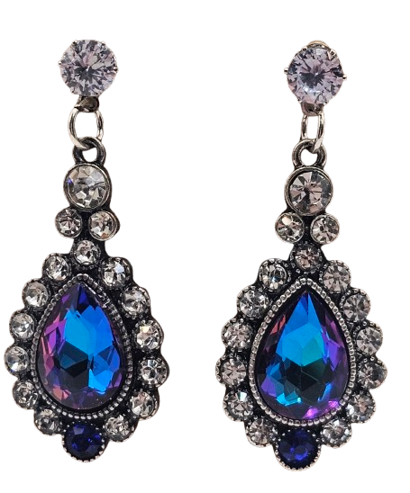 Rhinestone Bling Drop Earrings