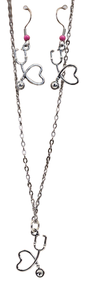 Stethoscope Earring/Necklace Set (Different Styles)