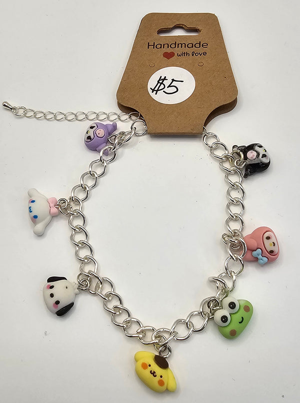 Adjustable Kuromi and Friends Charm Bracelet