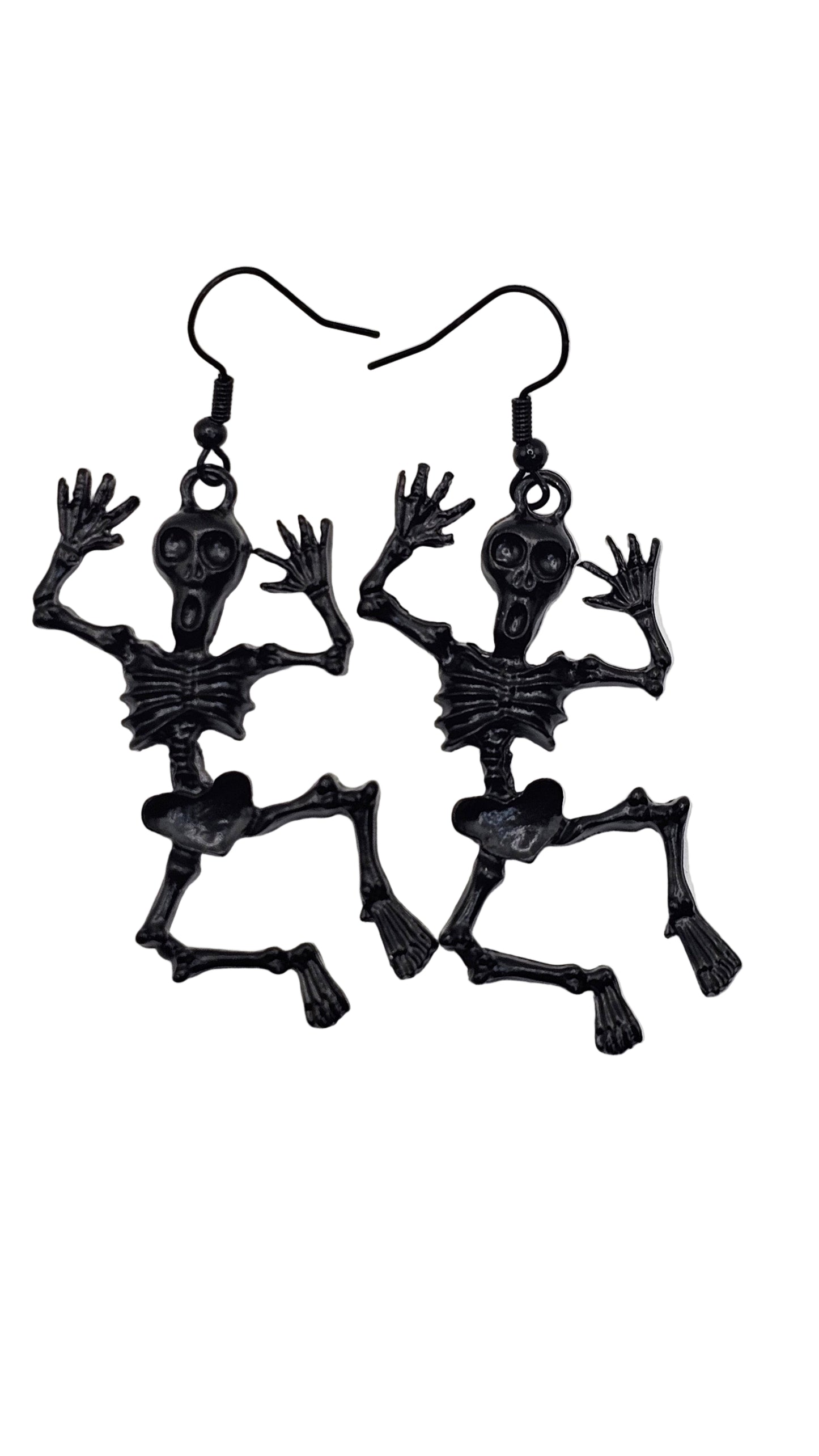 Black Skeleton Earrings