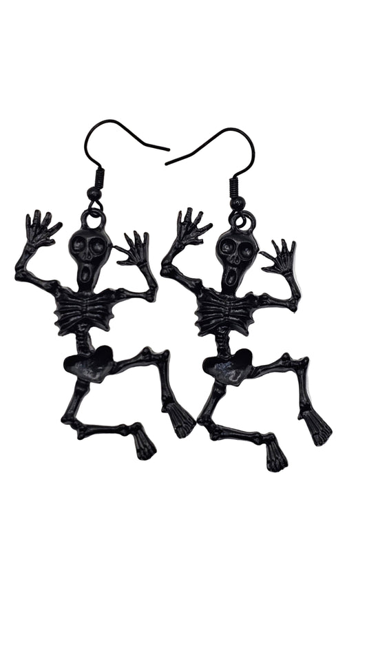 Black Skeleton Earrings
