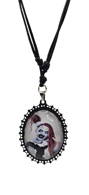 Terrifier Theme Glass Bezzle Necklace