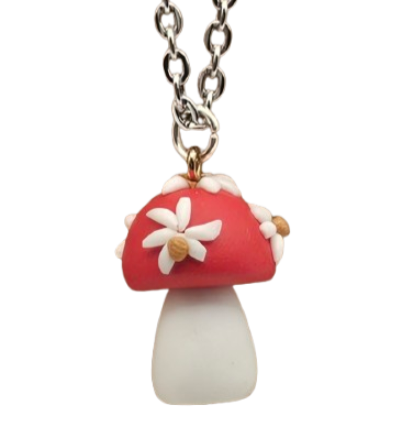 3D Flower Mushroom Necklace