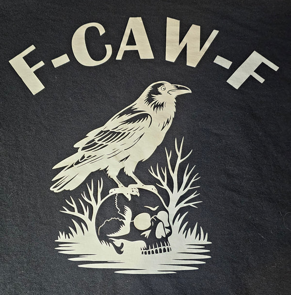 F-Caw-F Crew Neck Black and White T-shirt