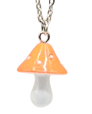3D Mushroom Necklace on Simple Chain