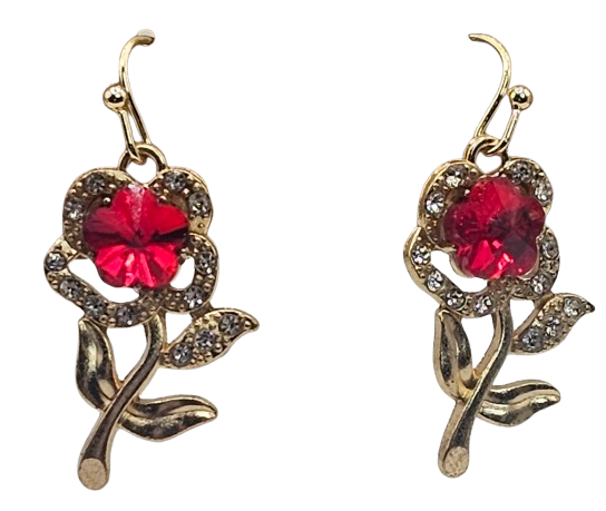 Rhinestone Simple Flower Earrings