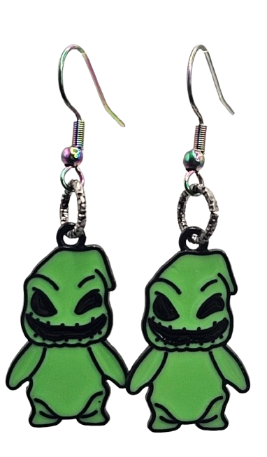Multicolor Fishhook Oogie Boogie Earrings