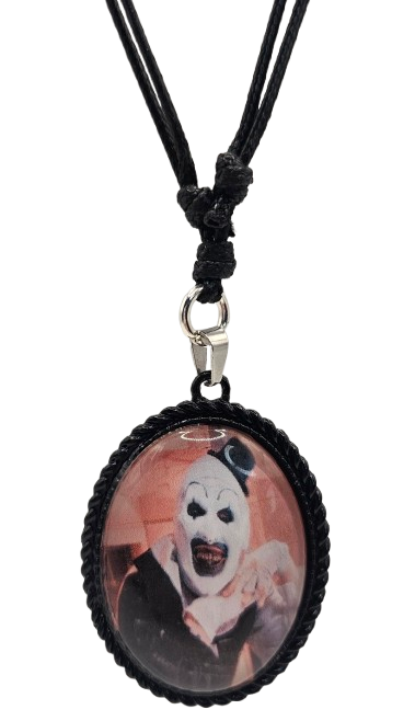 Terrifier Theme Glass Bezzle Necklace